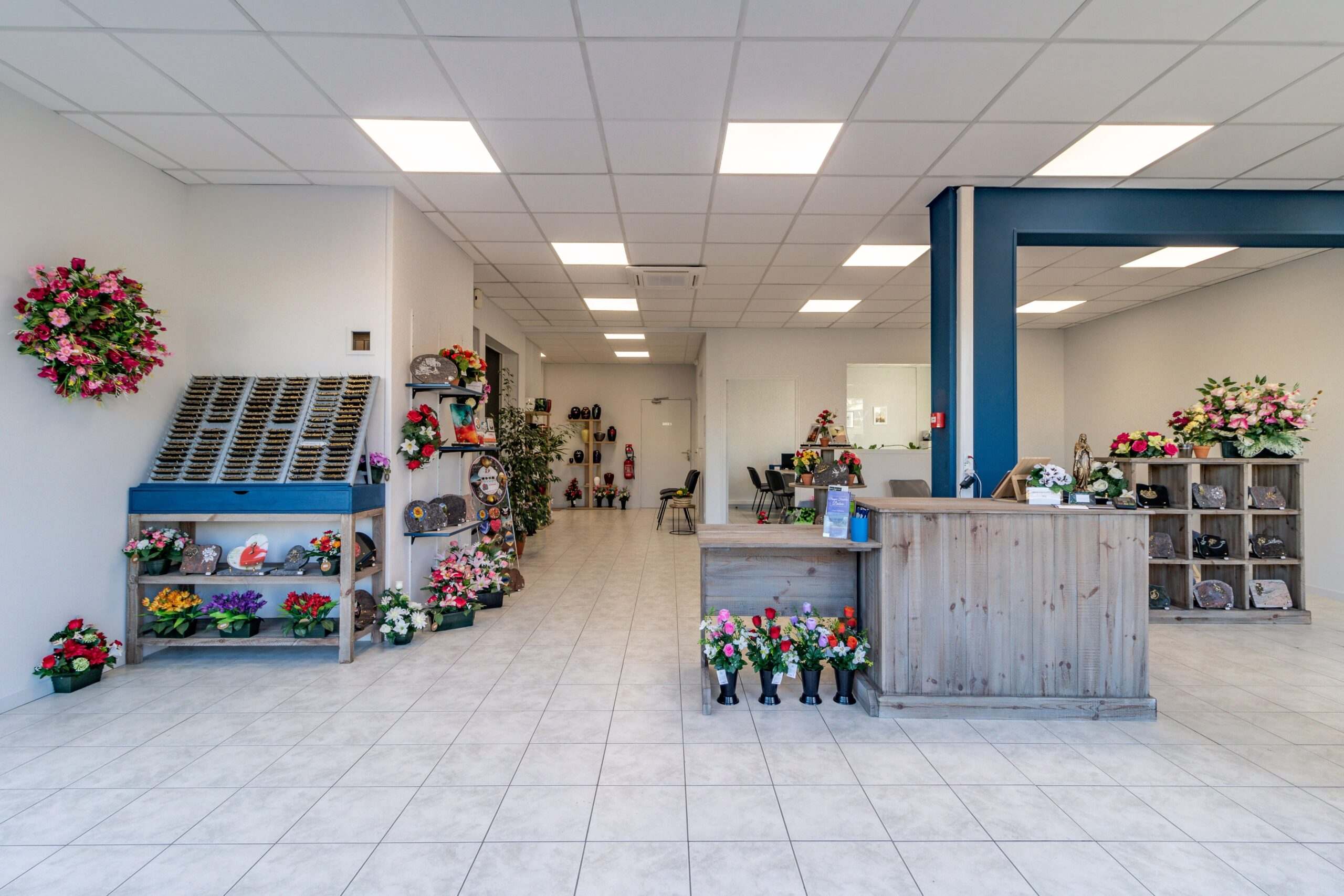 interieur boutique de fleurs